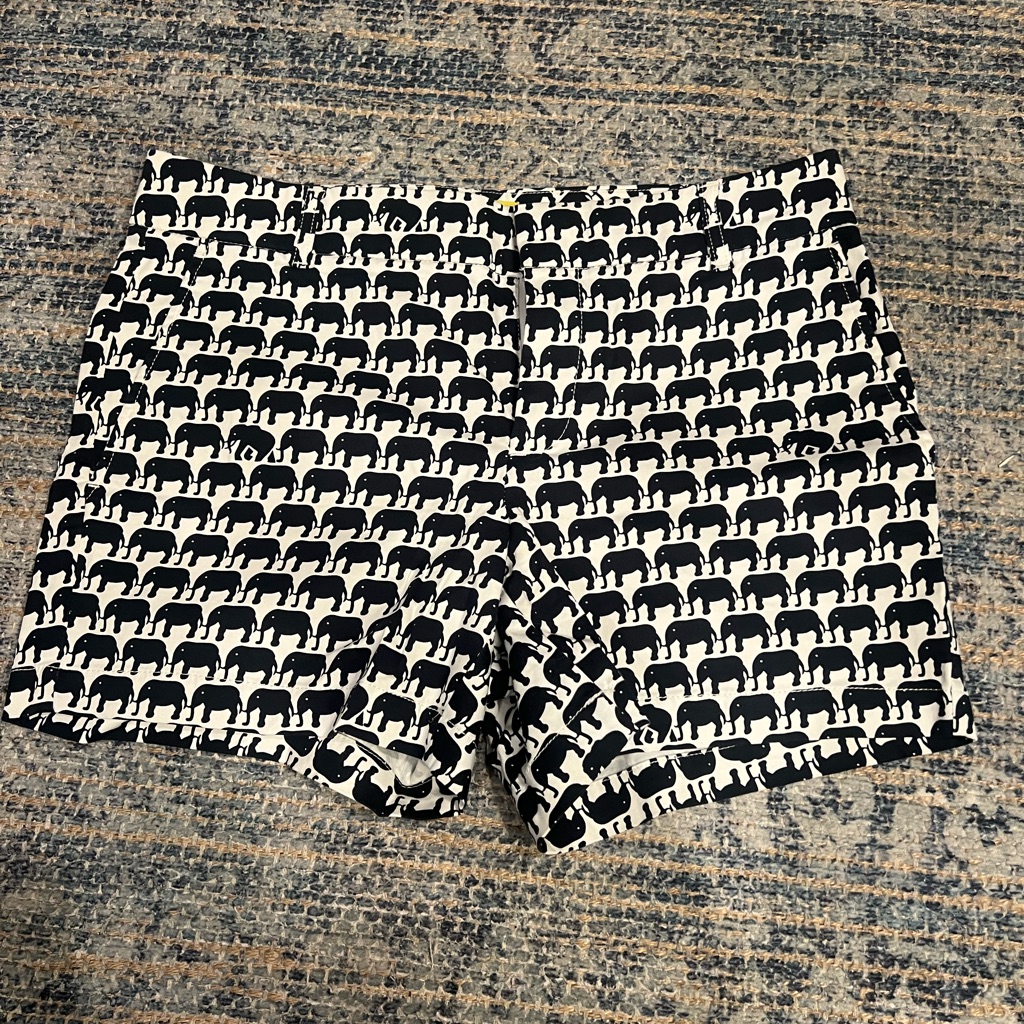Banana Republic Milly Collection Navy Elephant Shorts - Size 8